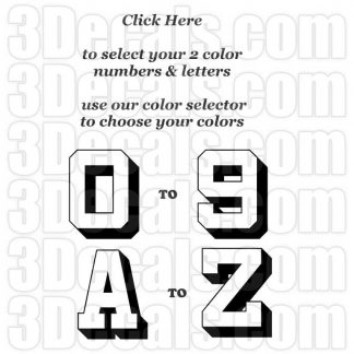 Custom Color Numbers & Letters