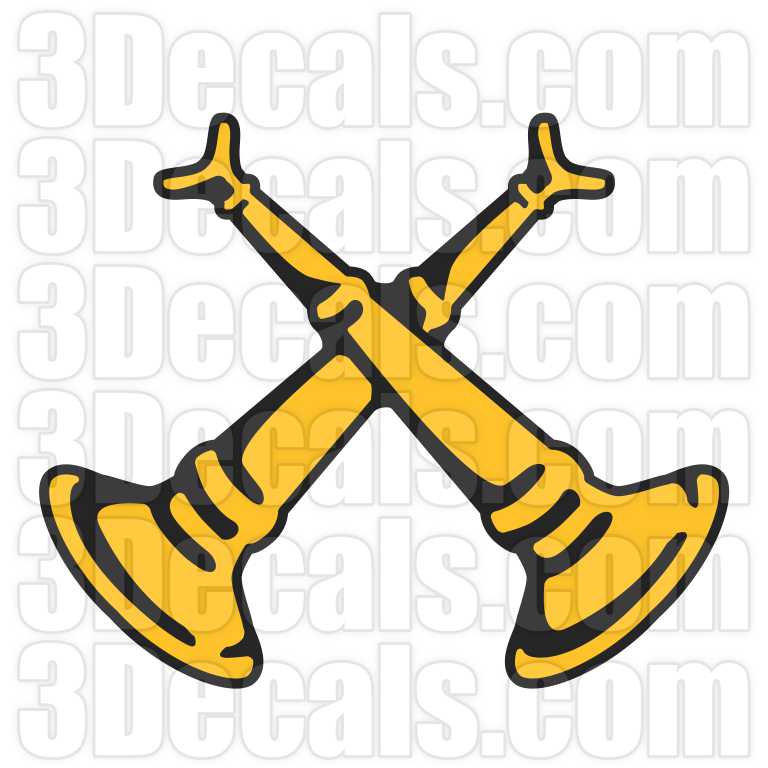 2 Bugle Insignia