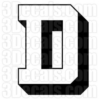 Two-Color Letter D