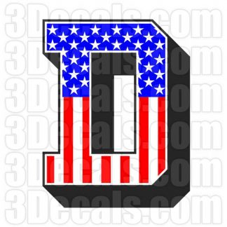 US Flag Letter D