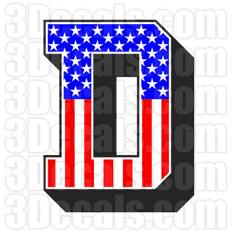 US Flag Letter D