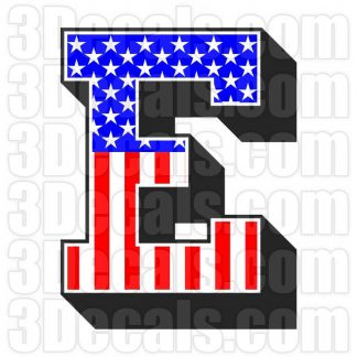 US Flag Letter E
