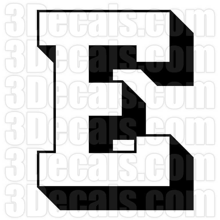 Two-Color Letter E