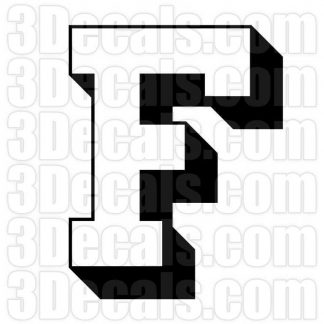 Two-Color Letter F