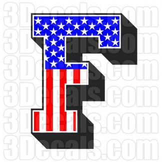 US Flag Letter F