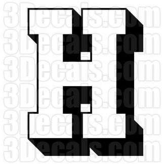 Two-Color Letter H