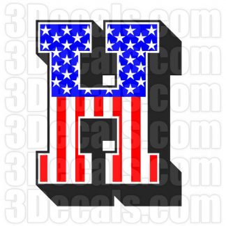 US Flag Letter H