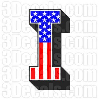 US Flag Letter I