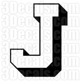 Two-Color Letter J