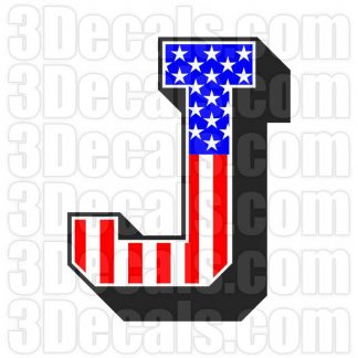 US Flag Letter J
