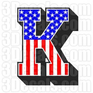 US Flag Letter K