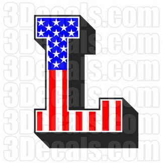 US Flag Letter L