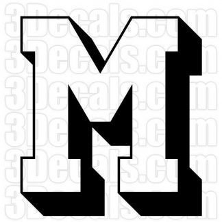 Two-Color Letter M
