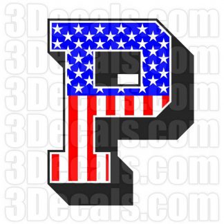 US Flag Letter P