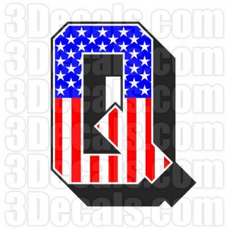 US Flag Letter Q