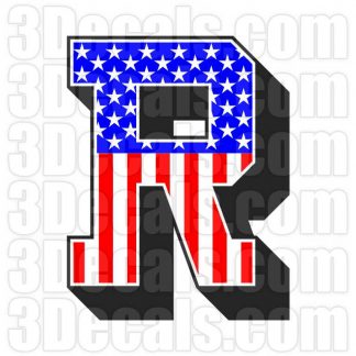 US Flag Letter R