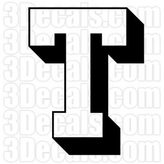 Two-Color Letter T