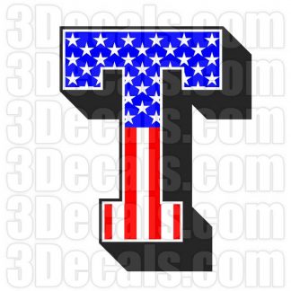 US Flag Letter T