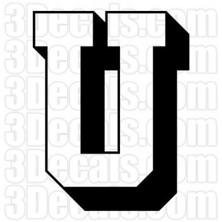 Two-Color Letter U