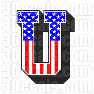 US Flag Letter U