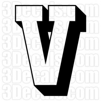 Two-Color Letter V