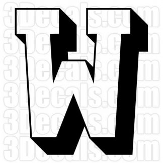 Two-Color Letter W
