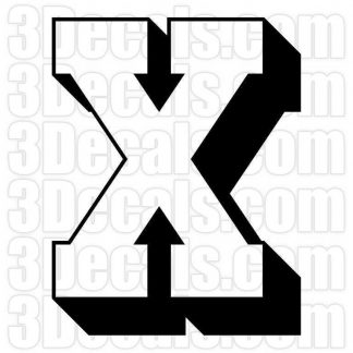 Two-Color Letter X