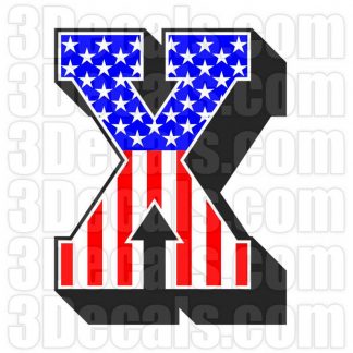 US Flag Letter X
