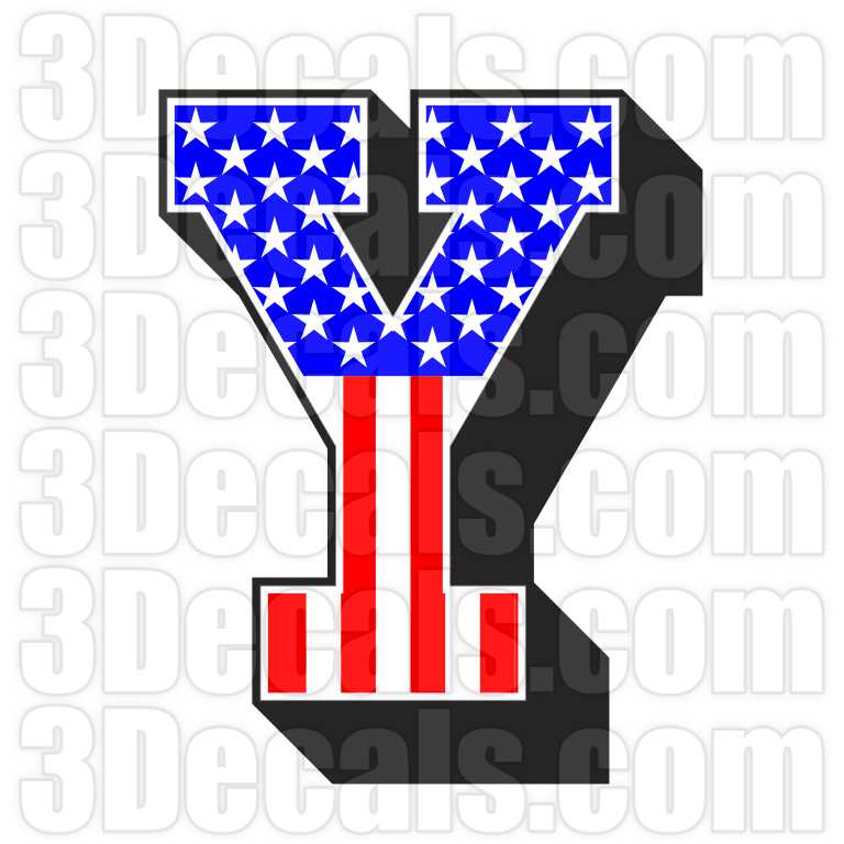 US Flag Letter Y
