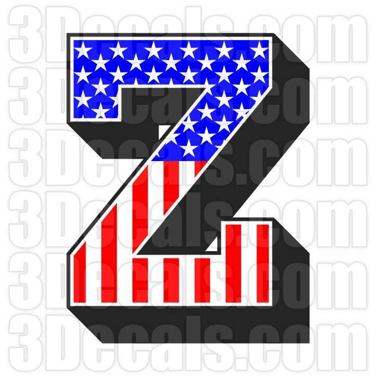 US Flag Letter Z
