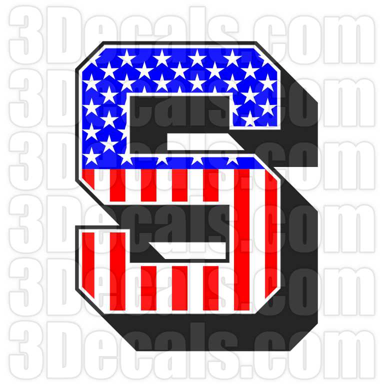 US Flag Letter S