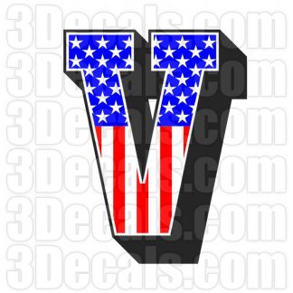 US Flag Letter V